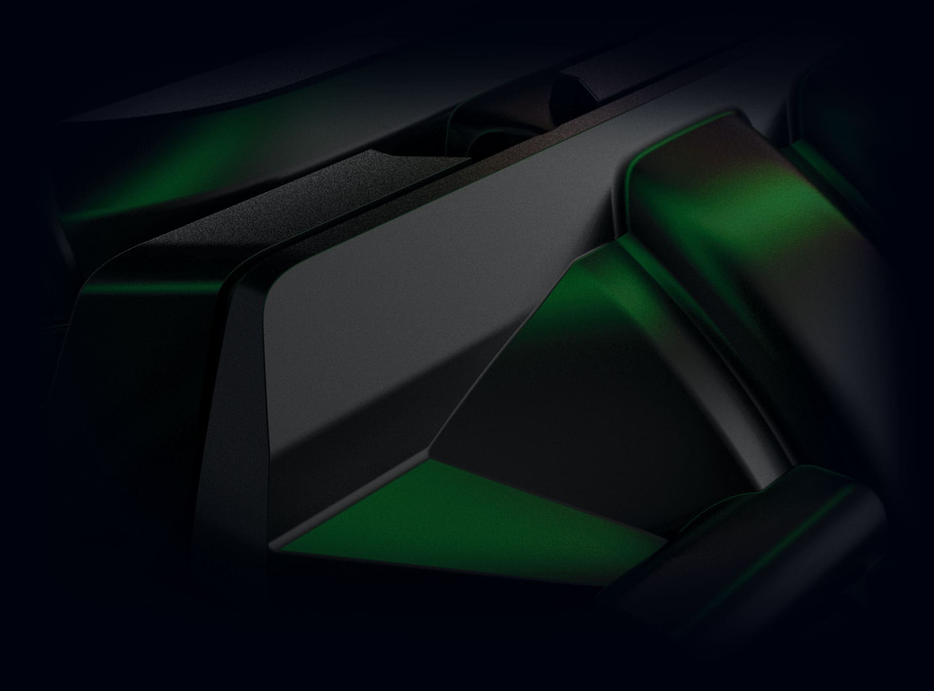 Ecoboost Engine with Green Highlights